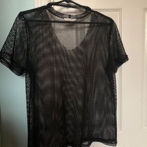 Mesh short-sleeved shirt